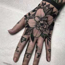 Waterproof Temporary Tattoo Sticker Flower Letter Fake Tatto Flash Tatoo Back in hand finger Tato body art for Girl Women Men 2024 - buy cheap