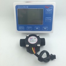 Medidor de fluxo de água YF-S201 g1/2, medidor de fluxo caudalimetr, indicador + sistema digital de fluxo de água lcd, 1-30l/min, 3-24v 2024 - compre barato
