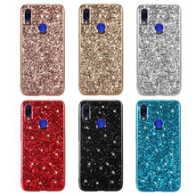 Caixa do telefone para Caso Nota Redmi 7 Silicone Bling Glitter Lantejoulas Cristal TPU Macio Capa Fundas para Xiaomi Redmi Nota 7 2024 - compre barato