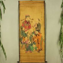 China Antique collection Boutique Calligraphy and painting The God of longevity diagram 2024 - buy cheap