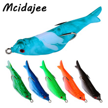 1PCS 14g 100mm Soft Bait Flexible Wobbler Minnow Balancer Topwater Ray frog Fishing Lure Artificial Soft Bait With Double Hooks 2024 - buy cheap