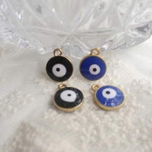 11*13MM 60Pcs Blue & Black Eye Tone Glazing & KC Color Alloy Pendants Jewelry Charms 2024 - buy cheap