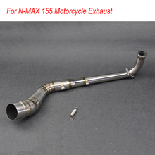 NMAX 155 15-17 Motorcycle Scooter Exhaust Muffler Front Pipe Slip-On Full System Stainless Steel For Yamaha N-MAX 155 2015-2017 2024 - buy cheap