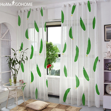 Tulle Curtains 3d Printed Kitchen Decorations Window Treatments American Living Room Divider Sheer Voile Curtains Green Eggplant 2024 - buy cheap