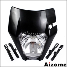 Máscara universal para faróis de motocross, preto, motocicleta, enduro, dirt bike, exc mx xc f sx f smr 500 300 drz 2024 - compre barato