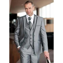 2020 Popular Mens Suits Wedding Tuxedos Best Men Wedding Dinner Party Suit Business Men Daily Work Wear (Jacket+Pants+Vest+Tie) 2024 - buy cheap