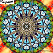 Dispaint-pintura de diamante redondo/cuadrado completa, pintura de diamante artesanal 5D, bordado de "paisaje de Mandala", punto de cruz 3D, decoración del hogar, regalo A11358 2024 - compra barato