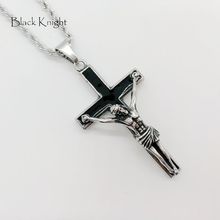 Black Knight Christian Crucifix pendant necklace Stainless steel Religious Christian praying Jesus Cross necklace  BLKN0704 2024 - buy cheap