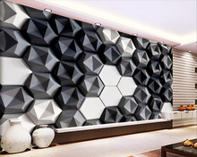 Beibehang-papel tapiz 3d personalizado para sala de estar, dormitorio, 3D industrial mural geométrico de diamante, decoración de pared de fondo 2024 - compra barato