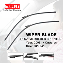 Wiper Blade for Mercedes Benz Sprinter W906 (2006-Onwards) 1set 26"+24",Flat Aero Beam Windscreen Wiper Frameless Soft Blades 2024 - buy cheap