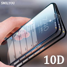 Защитное стекло 10D SMILYOU для iPhone 6 6s 8 plus 7 plus X XR XS Max 2024 - купить недорого