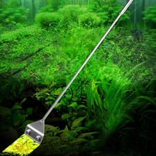 Mirror stainless steel grass cylinder scraper Algae tank Aquarium glass scraper Algae knife In addition to moss 45-65cm 2024 - buy cheap