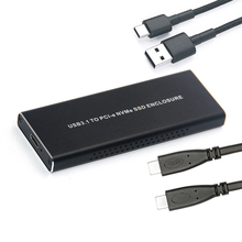 USB3.1 a PCI-E NVME NGFF M.2 SSD M llave HDD caja de aluminio 10Gbps con Cable tipo C a tipo C agujero disipador de calor para PC Escritorio 2024 - compra barato