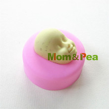 Mom & Pea-molde de silicona en forma de cara para decoración de tartas, Fondant, 3D, grado alimenticio, 0839 envío gratis 2024 - compra barato