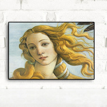 Venus by sandro botticelli reprodução pintura a óleo famosa impressões em tela arte da parede poster e imagem de impressão para sala de estar 2024 - compre barato