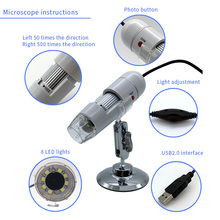 8LED 50-500X 2MP UANME USB Microscópio Digital Endoscópio Magnifier Video Camera 2024 - compre barato