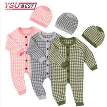 2019 Knitting Baby Jumpsuit New Born Baby Clothes Multi Style Baby Boys Knit Romper Hat Baby Winter Jumpsuit Warm Kids Costume 2024 - buy cheap