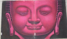 Hand painted Canvas Painting Sand at the Bottom of Figure of Buddha Oil Painting 2pcs/set Wall  Picture Painting for Living Room 2024 - buy cheap