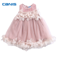 Hot Sale Petal Formal Pink/White Pageant Toddler Kids Girls Princess Tulle Party Dresses 2024 - buy cheap