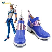 Anime Johnny Joestar Blue Cosplay Shoes Boots 2024 - buy cheap