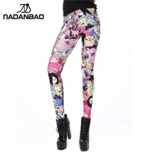 NADANBAO-Leggings largos con estampado Digital para mujer, pantalones largos con 8 patrones de dibujos animados, tiempo de aventura 2024 - compra barato