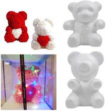 1Pcs 20cm Modelling Polystyrene Styrofoam White Foam Bear Mold Teddy For Valentine's Day Gifts Birthday Party Wedding Decoration 2024 - buy cheap