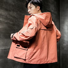 2019 Fashion Jacket Men Spring Autumn Casual Solid Ma 1 Zipper Bomber Jackets Orange Overcoat Baseball Mens Thin Pilot Jacket 2024 - buy cheap