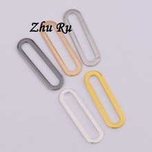 ZHU RU-Lote de 5 unidades de anillos de cobre de óvalo hueco de 32,8x9,3mm, accesorios para pendientes, conjuntos de Material para suministros de joyería 2024 - compra barato