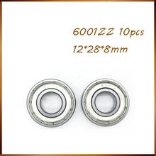 Free shipping 10pcs 6001ZZ Double Shielded Deep Groove Ball Bearings 28x12x8mm 6001ZZ 2024 - buy cheap