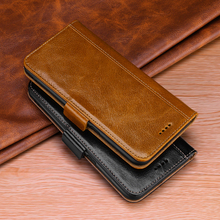 For Samsung Galaxy S10 Genuine Leather Flip Case Business Retro Oil Wax Case Wallet Stand Smart Phone Cover for Samsung S10 Plus 2024 - buy cheap