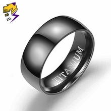 Punk Black Biker Ring Men Titanium Steel Jewelry Cool Single Finger Rings 2024 - buy cheap