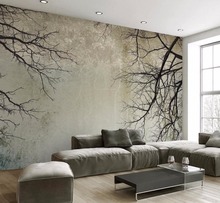Beibehang-papel tapiz personalizado, estilo nórdico Simple, Retro, rama de árbol, cielo, TV, fondo, pared, sala de estar, dormitorio, Mural 3d 2024 - compra barato