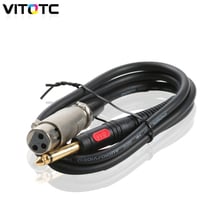 1 M 1/4 "6.35mm MONO macho para XLR de 3 pinos fêmea F de Fone De Ouvido Cabo de microfone de Áudio & Vídeo Mono 3-pin XLR fêmea de 1/4" masculino Q-801 2024 - compre barato