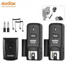 Godox-disparador de Flash inalámbrico, 16 canales, transmisor + 2x receptor para Canon, Nikon, Pentax, Flash de estudio 2024 - compra barato