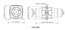 Ventilador DC 12 V 3 polegadas usado para a sala de carro, ventilador da cozinha do iate, exaustor 2024 - compre barato