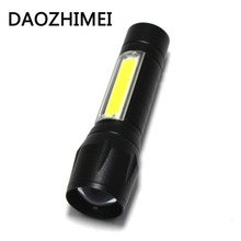 Poderosa lanterna led usb portátil, bateria recarregável, com zoom, lâmpada à prova d'água 2024 - compre barato