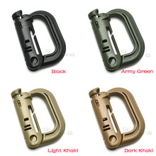 10pcs/lot Grimloc Army Locking D-Ring Multi-use Safety Buckle Plastic For Backpack Clasp Keychain Bag Outdoor Activity Black 2024 - buy cheap