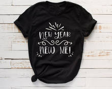 Новый год новая рубашка с надписью Женская мода гранж tumblr хлопок Повседневная Эстетическая camisetas графическая Красивая Цитата вечерние футболки 2024 - купить недорого