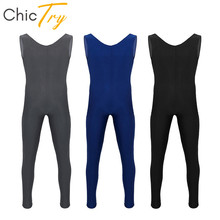 ChicTry Adult Scoop Neck Sleeveless Skin-Tight Solid Color Men Ballet Leotard Gymnastics Unitards Fitness Bodysuit Dance Costume 2024 - buy cheap