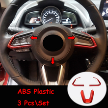 For Mazda 3 Axela / Mazda CX5 CX-5 2017-2020 ABS Plastic Car Steering wheel Button frame Cover Trim Car styling Accessories 2024 - buy cheap