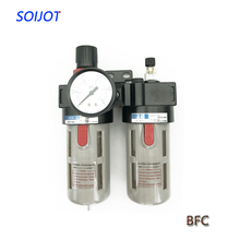BFC2000 1/4" Air Filter Regulator Combination Lubricator FRL Two Union Treatment 2024 - buy cheap