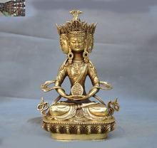 wedding decoration Tibetan Buddhism brass four face Tara Kwan-Yin GuanYin Bodhisattva Buddha statue 2024 - buy cheap
