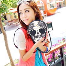 Bolsa feminina de ombro com caveira, bolsa de mão tipo carteiro, para halloween 2024 - compre barato