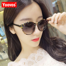 Yoovos 2019 Retro Cat Eye Sunglasses Women Round Mirror Sun Glasses Brand Designer Fashion Party Lunette De Soleil Femme UV400 2024 - buy cheap