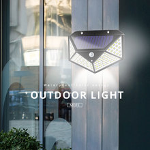 Wall Light Motion Sensor Home Walkway Lights Street Lamp Solar Power 100 LED IP65 Garden Durable Outdoor Flashlight 2024 - buy cheap