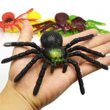 Colorful TPR Simulation Big Spider Insects Model Toys Prank Tricky Scary Toys Halloween Props Children's Model Toys 2024 - buy cheap