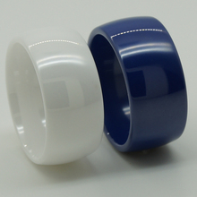 11mm white/blue super width simple dome hi tech scratch proof ceramic ring new 1pc 2024 - buy cheap