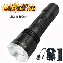 UniqueFire Mini 1507 850NM IR LED Flashlight Night Vision Adjustable Torch with Charger, Scope Mount, Remote Pressure Switch Set 2024 - buy cheap