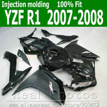 Kit de carenado personalizado para YAMAHA, moldeado por inyección R1 2007 2008, negro brillante, juego de carenados YZF R1 07 08 NB78 2024 - compra barato