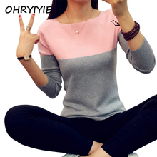 OHRYIYIE-suéter de punto para mujer, suéteres y jerseys de retales, Tops básicos para mujer, primavera y verano 2024 - compra barato